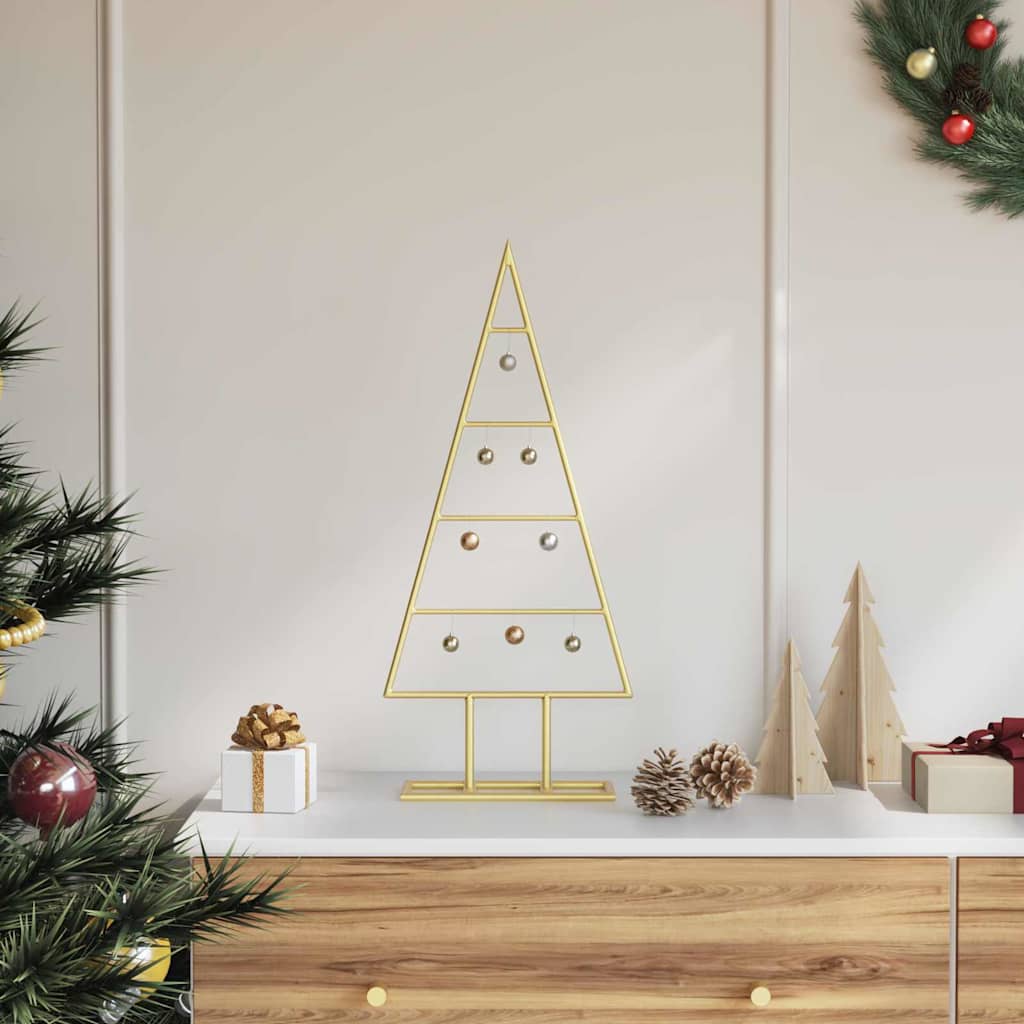 Metall Weihnachtsbaum Gold 60 cm Pulverbeschichteter Stahl