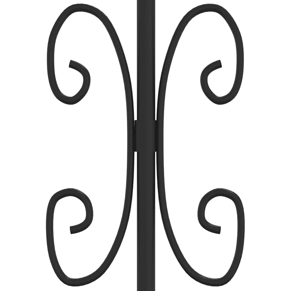 Gartenzaun KAMPEN mit Speerspitze Schwarz 240 x 75 cm Stahl