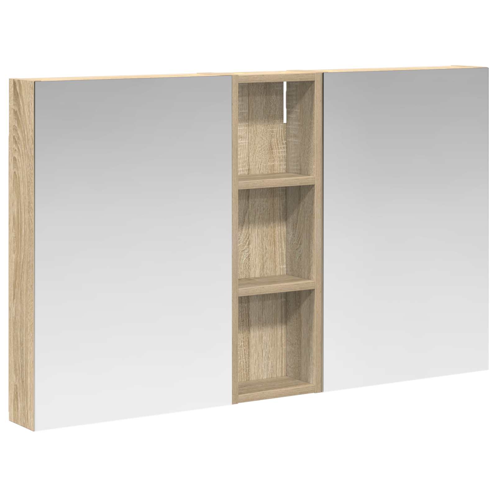 Badezimmerschrank-Set 3 pcs 80 x 10,5 x 50 cm Holzwerkstoff