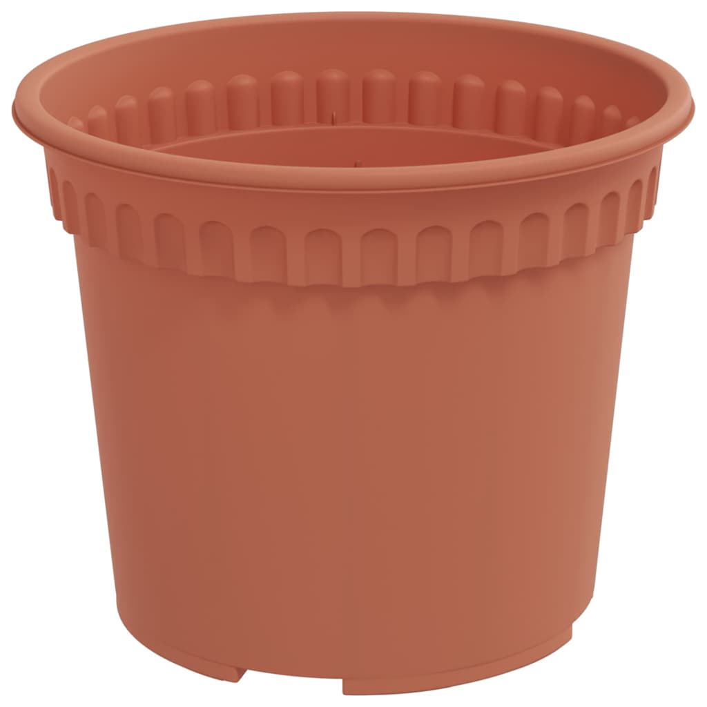 Blumentöpfe 6 pcs Ziegelrot Ø 12,5 x 10 cm Kunststoff