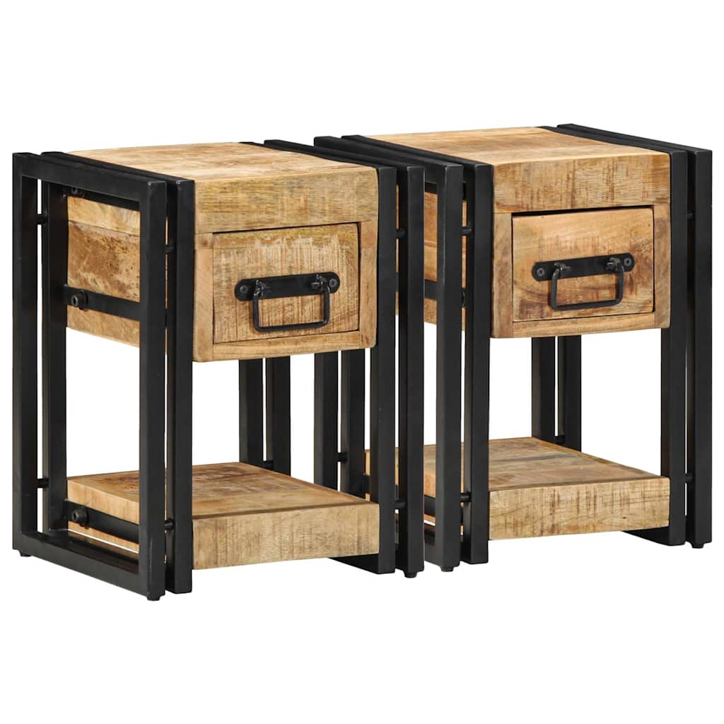 Nachttisch 40 x 35 x 50 cm Massives upgecyceltes Holz