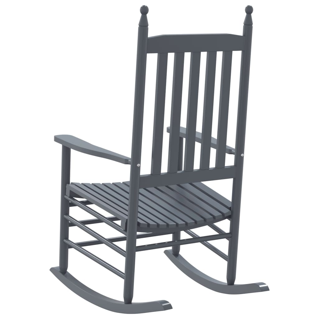 Schaukelstühle mit Gebogenen Sitzen 2 Stk. Schwarz Pappelholz
