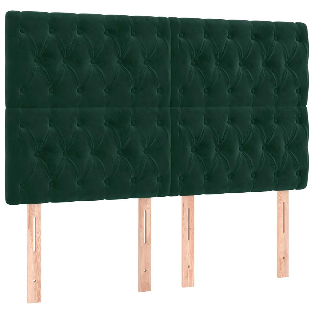 Kopfteil Hellgrau 80x7x118/128 cm Samt