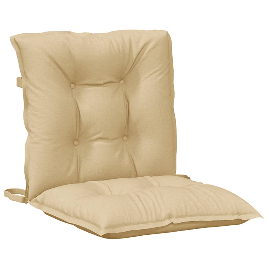 Niedriglehner-Auflagen 2 Stk Melange Anthrazit 100x50x7cm Stoff