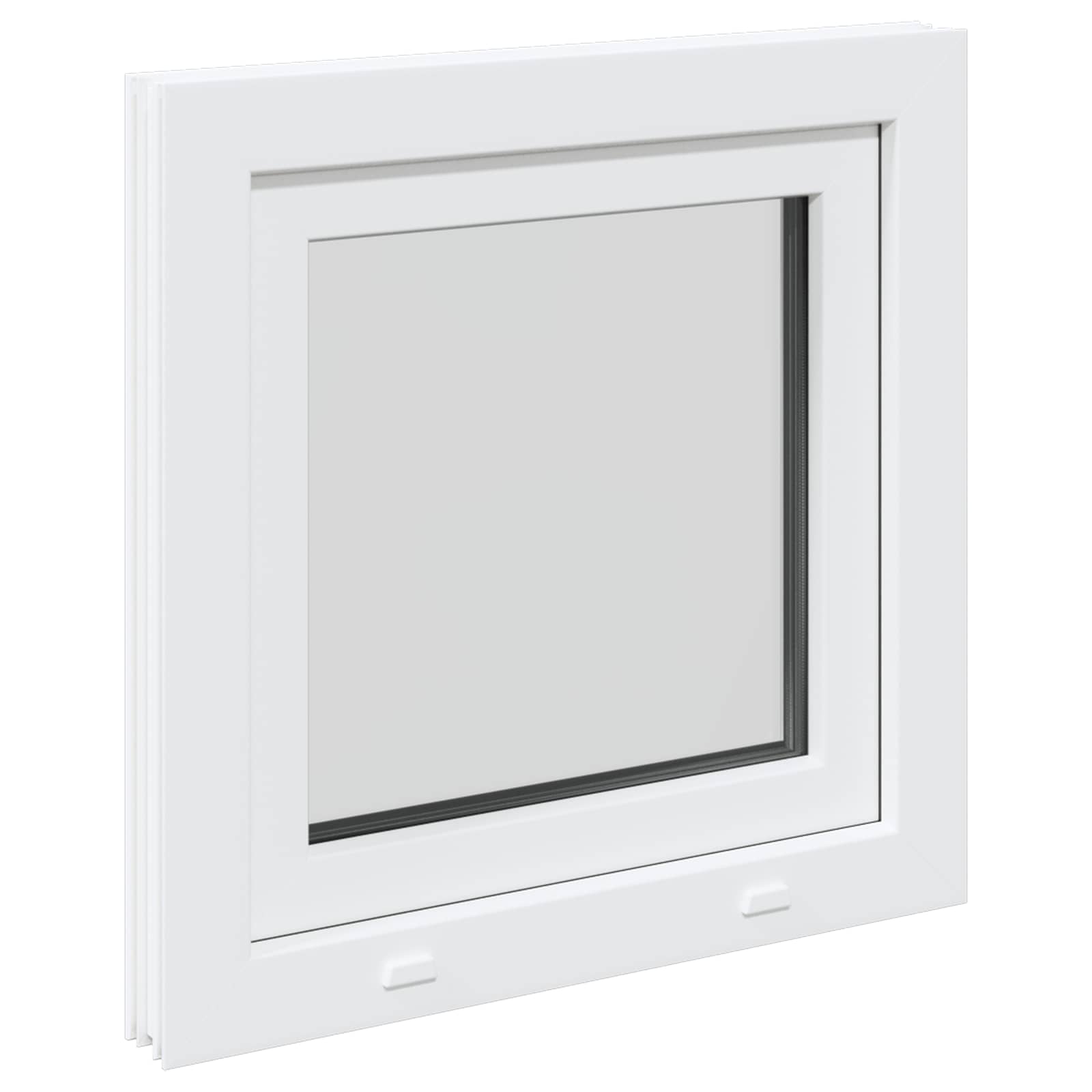 Kellerfenster RISOR 50 x 50 cm PVC und Glas Weiß