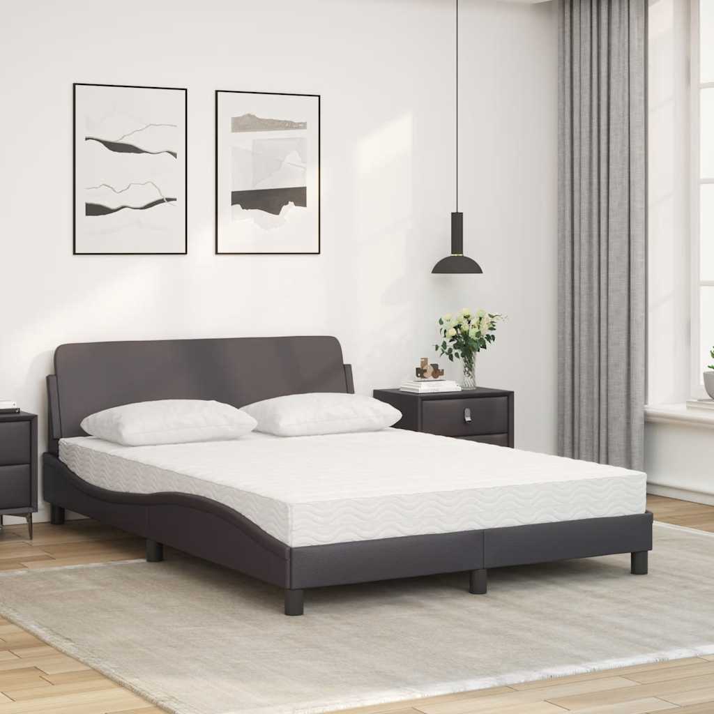 Bett mit Matratze "Dover" Schwarz 80x200 cm Kunstleder