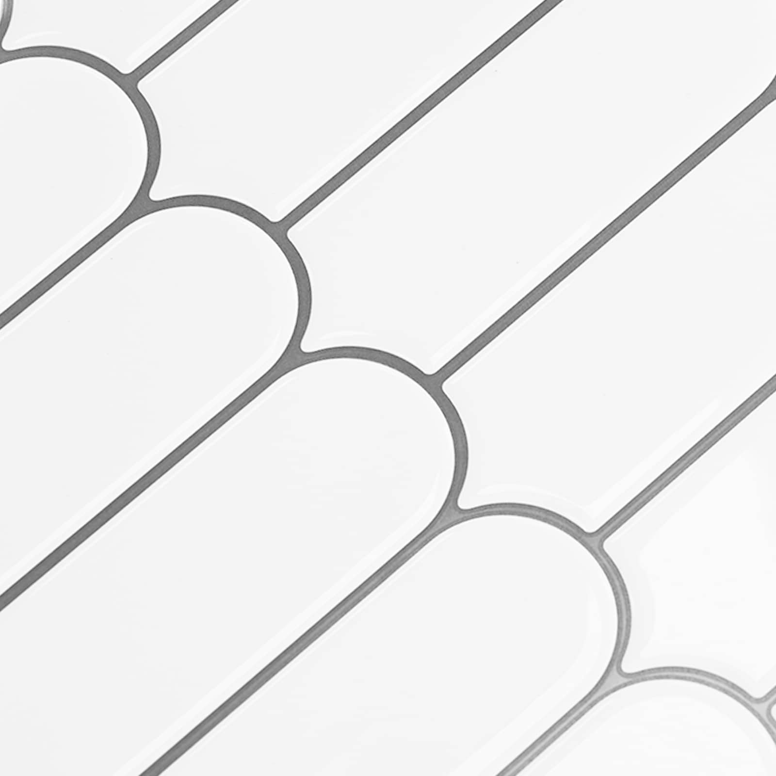 Federfliese 10 pcs Grau Marmor 30 x 30 cm Polyurethan und PET