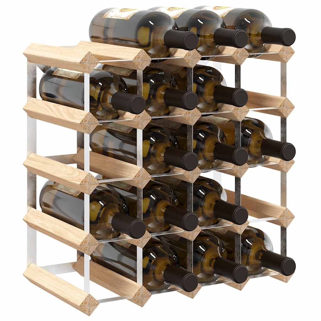 Weinregal für 42 Flaschen Braun Massivholz Kiefer