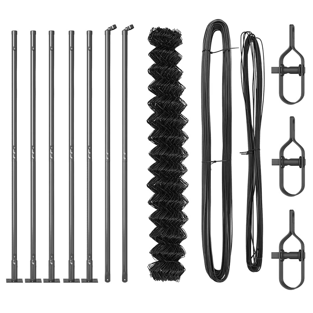 Outdoor Kettenglied-Zaun Erdfixierung 10 x 0,4 m Grün Netz
