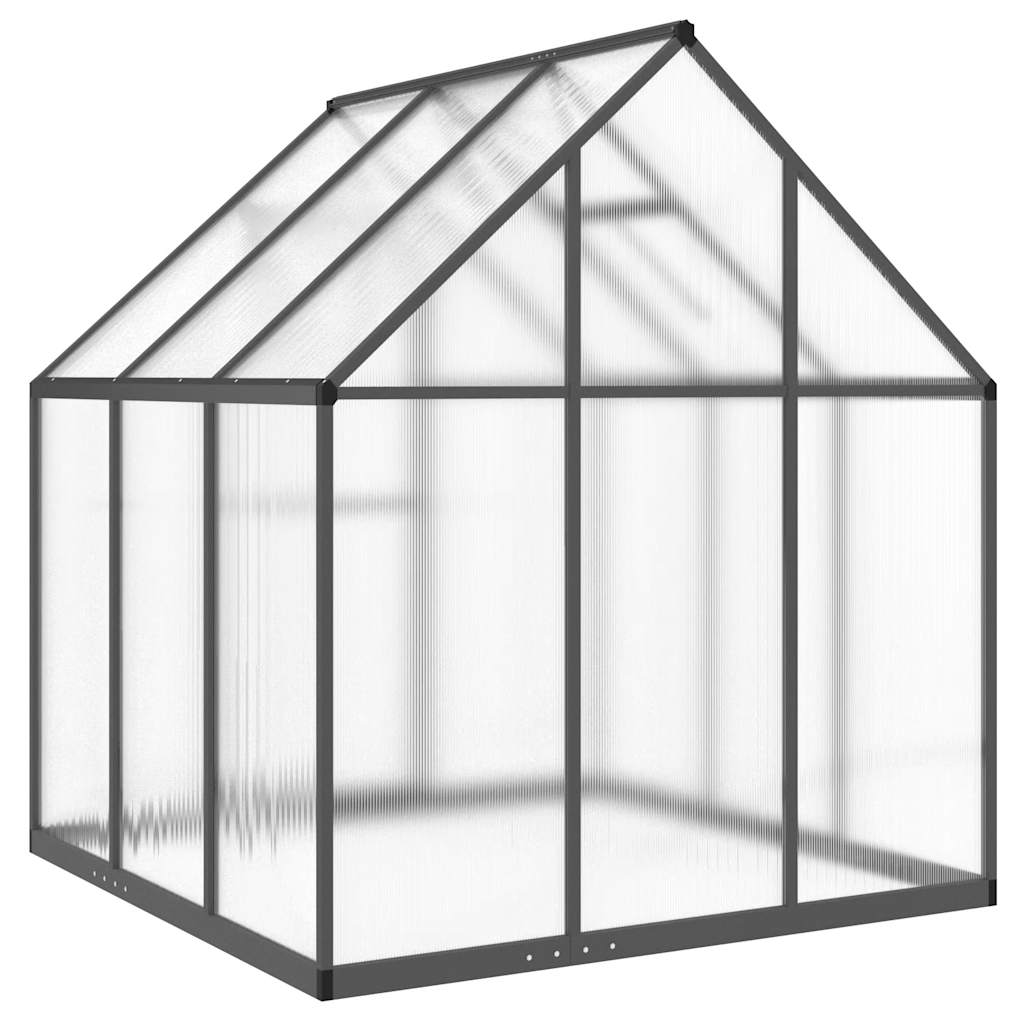 Gewächshaus mit Fundamentrahmen Silbern 169x114x202 cm Alu