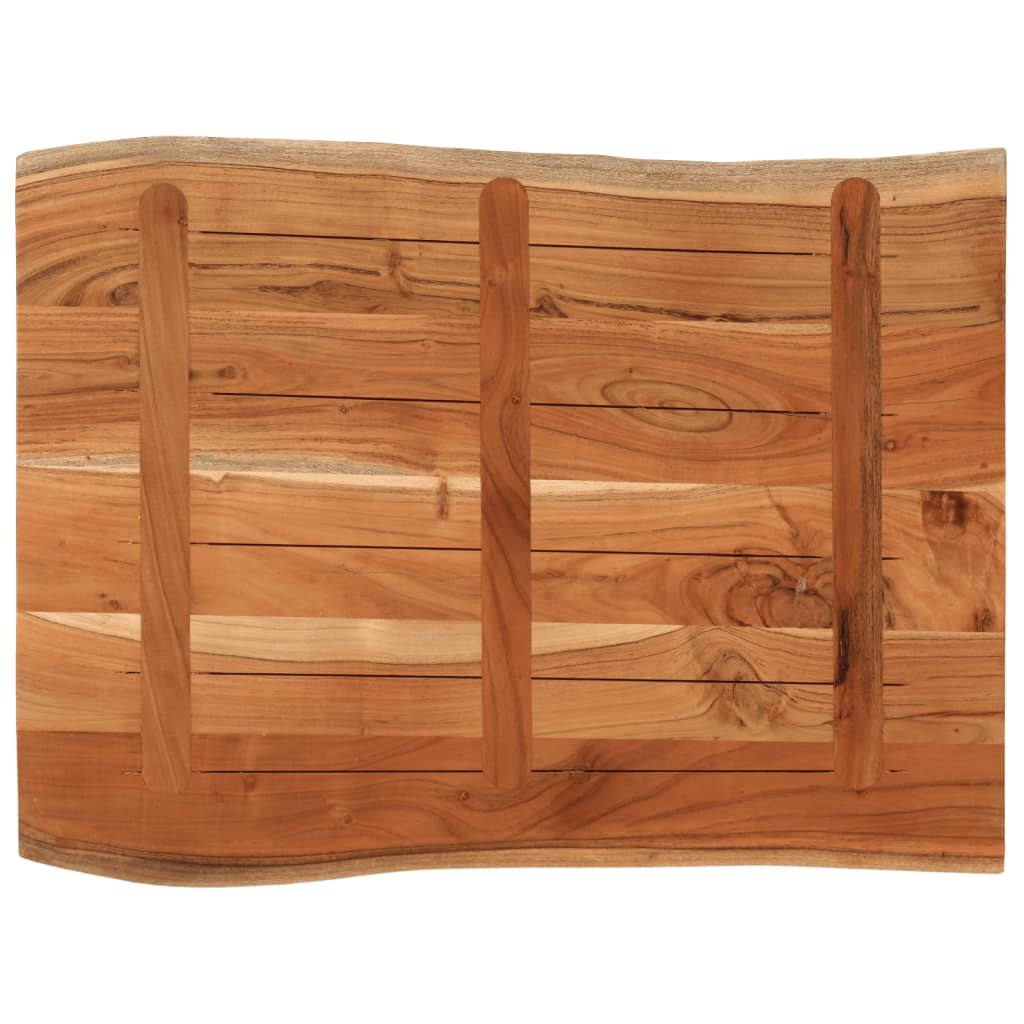 Tischplatte 40x40x2,5 cm Rechteckig Massivholz Akazie Baumkante