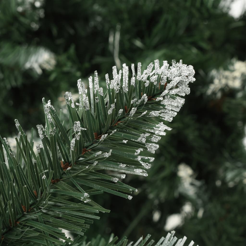 Künstlicher Weihnachtsbaum mit Beleuchtung & Zapfen Grün 210 cm