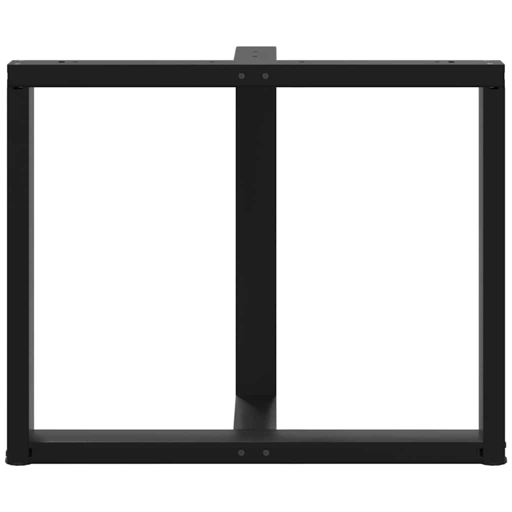 Couchtischbeine T-Form 2 Stk. Schwarz 30x25x(30-31) cm Stahl