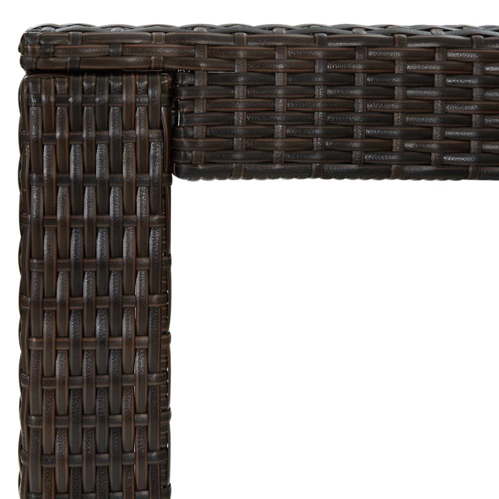 Garten-Bartisch Grau 60,5x60,5x110,5 cm Poly Rattan
