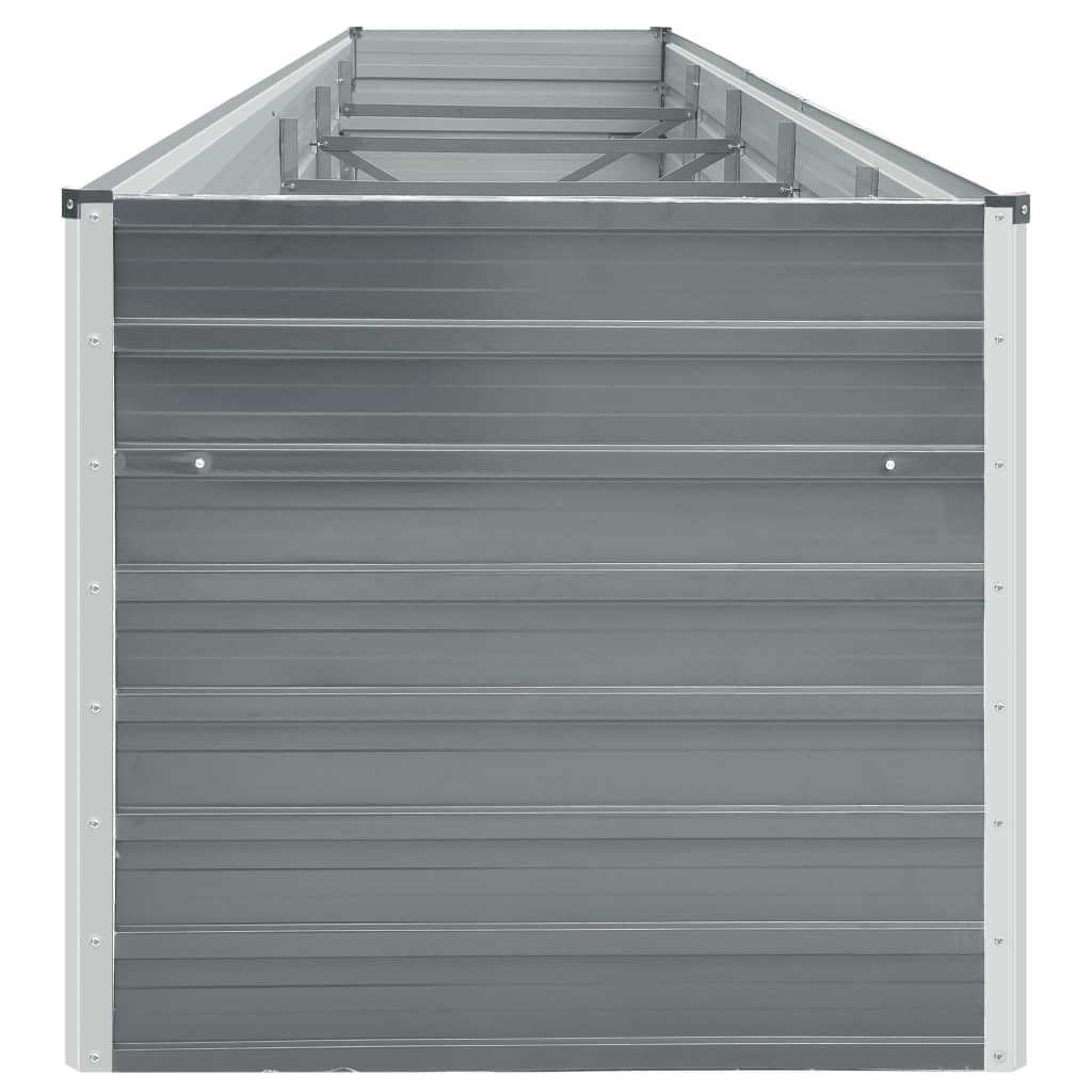 Hochbeet 160 x 80 x 77 cm Verzinkter Stahl Grau