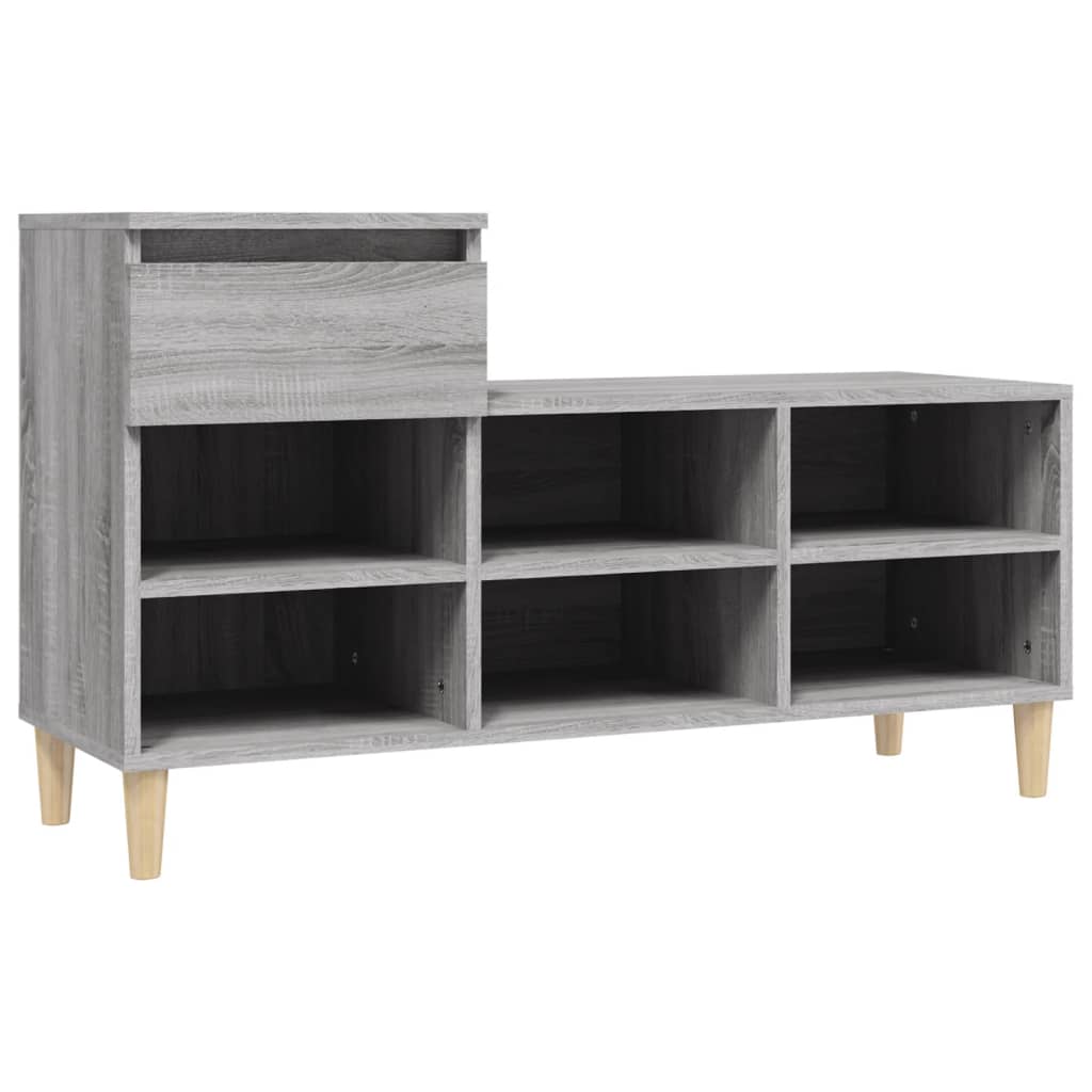 Schuhregal Weiß 102x36x60 cm Holzwerkstoff
