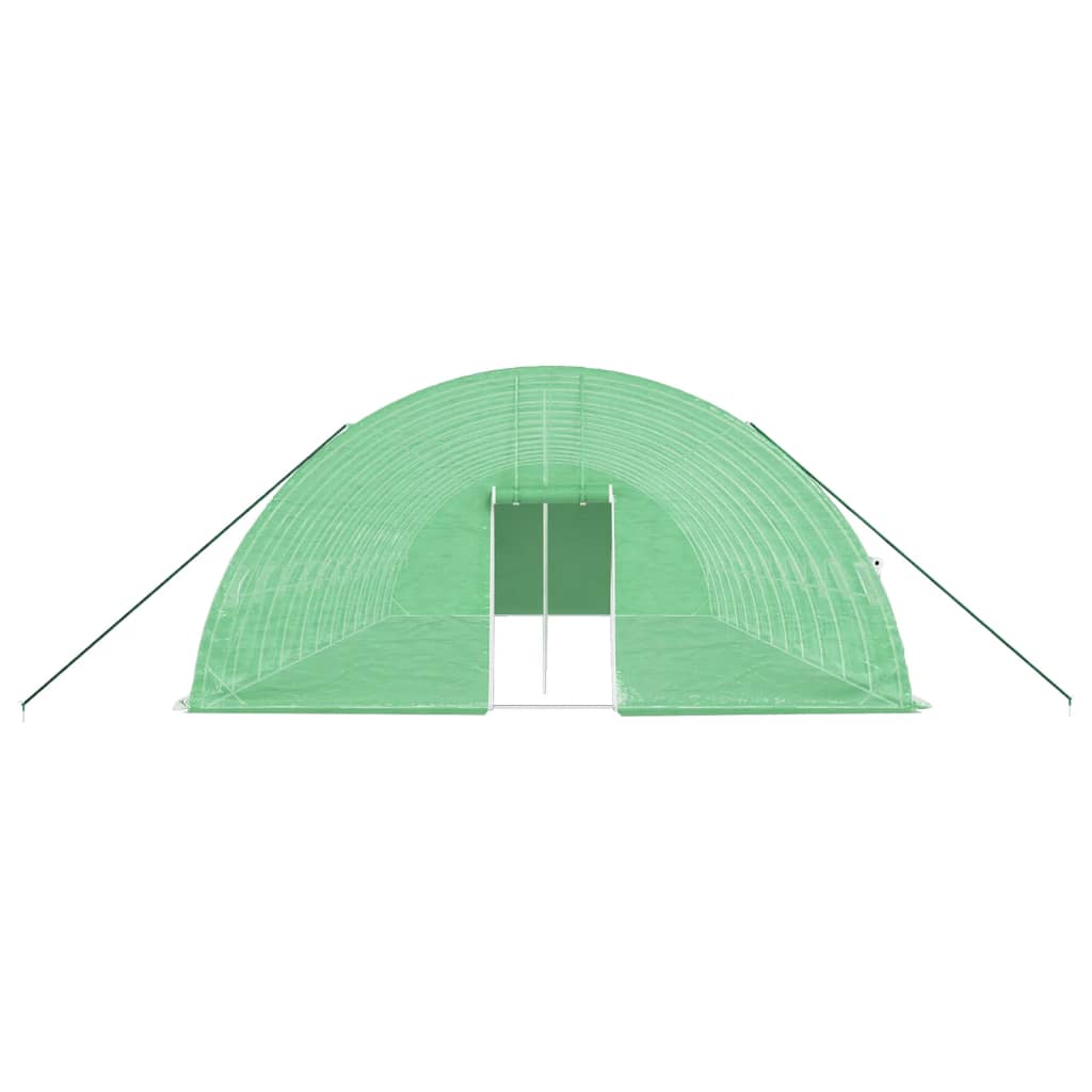 Gewächshaus mit Stahlrahmen Grün 24 m² 6x4x2,85 m