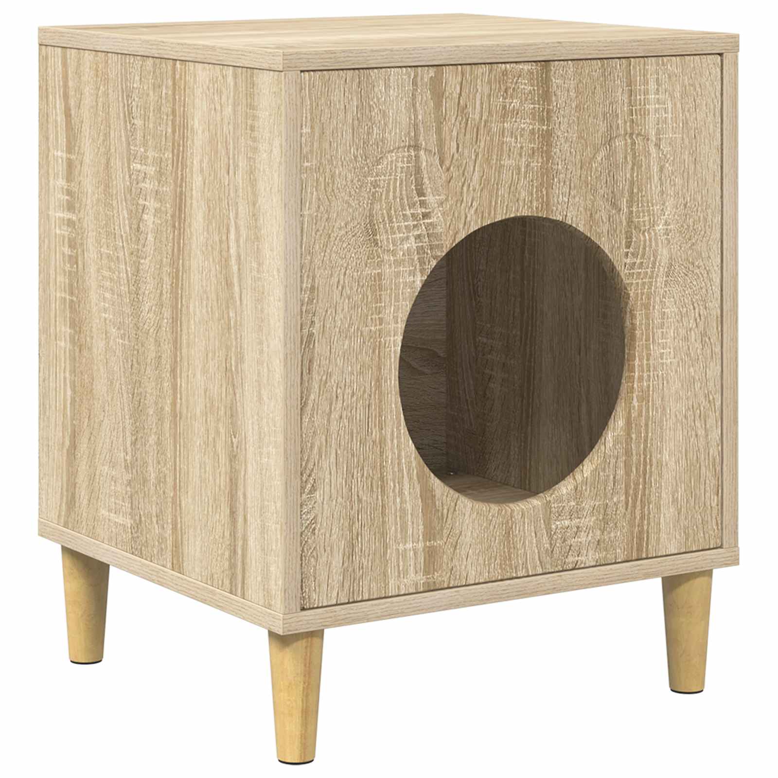 Katzenhaus Weiß 42,5 x 40 x 53 cm Holzwerkstoff
