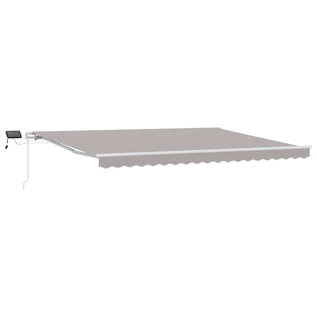 Markise Manuell Einziehbar mit LED 300x250 cm Blau und Weiß