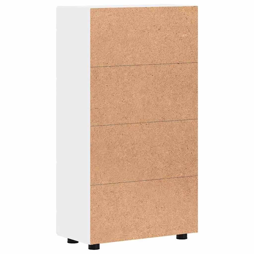 Highboard mit Regal FLORIN Weiß 60 x 35 x 182 cm Holzwerkstoff