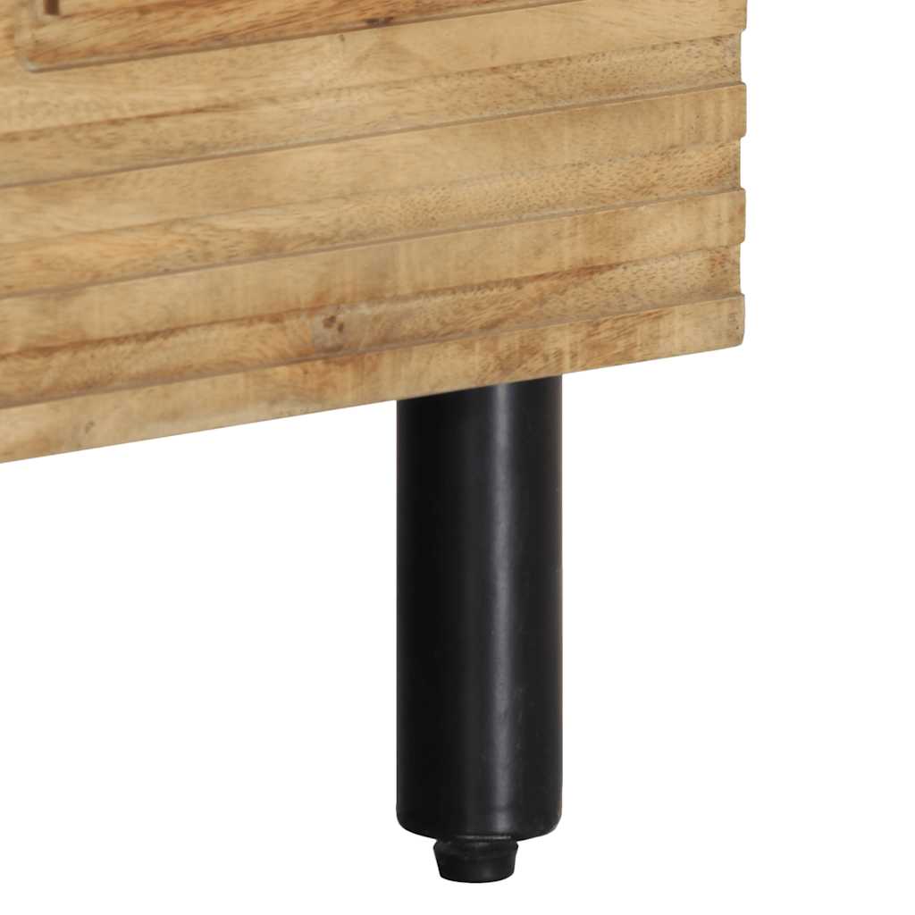 TV-Schränk mit Regal Braun 80 x 33 x 46 cm Massivholz Mango