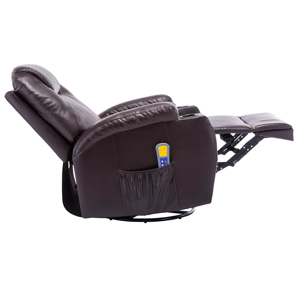 Massage-Schaukelsessel Schwarz Kunstleder