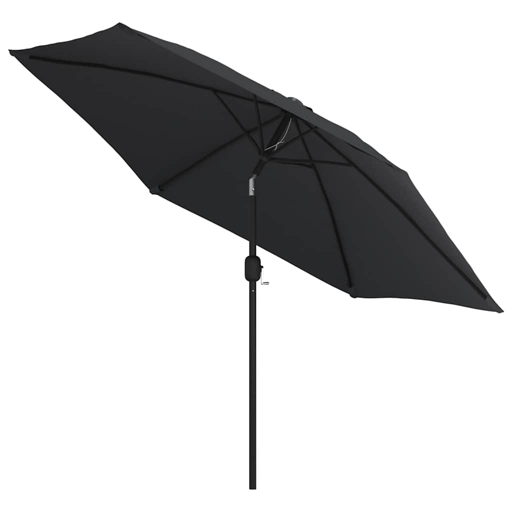 Sonnenschirm mit LED-Beleuchtung Stahl-Mast 300 cm Bordeauxrot