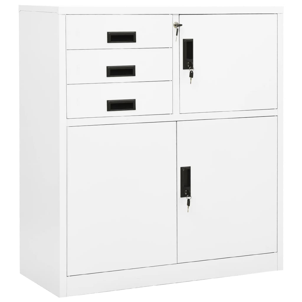 Büroschrank mit Pflanzkasten Anthrazit 90x40x125 cm Stahl