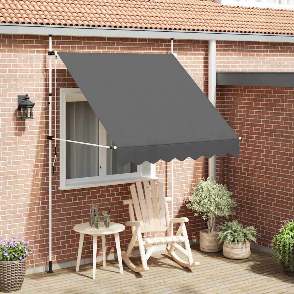 Einziehbare Markise Handbetrieben 150 cm Anthrazit