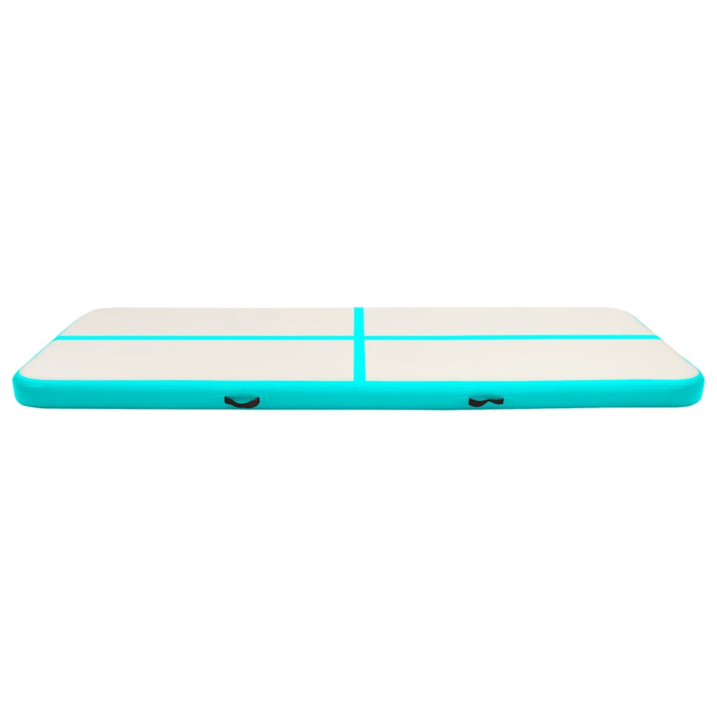 Aufblasbare Gymnastikmatte mit Pumpe 300×100×10 cm PVC Rosa