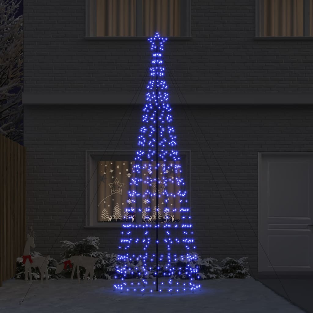 LED-Weihnachtsbaum mit Erdspießen 220 LEDs Warmweiß 180 cm