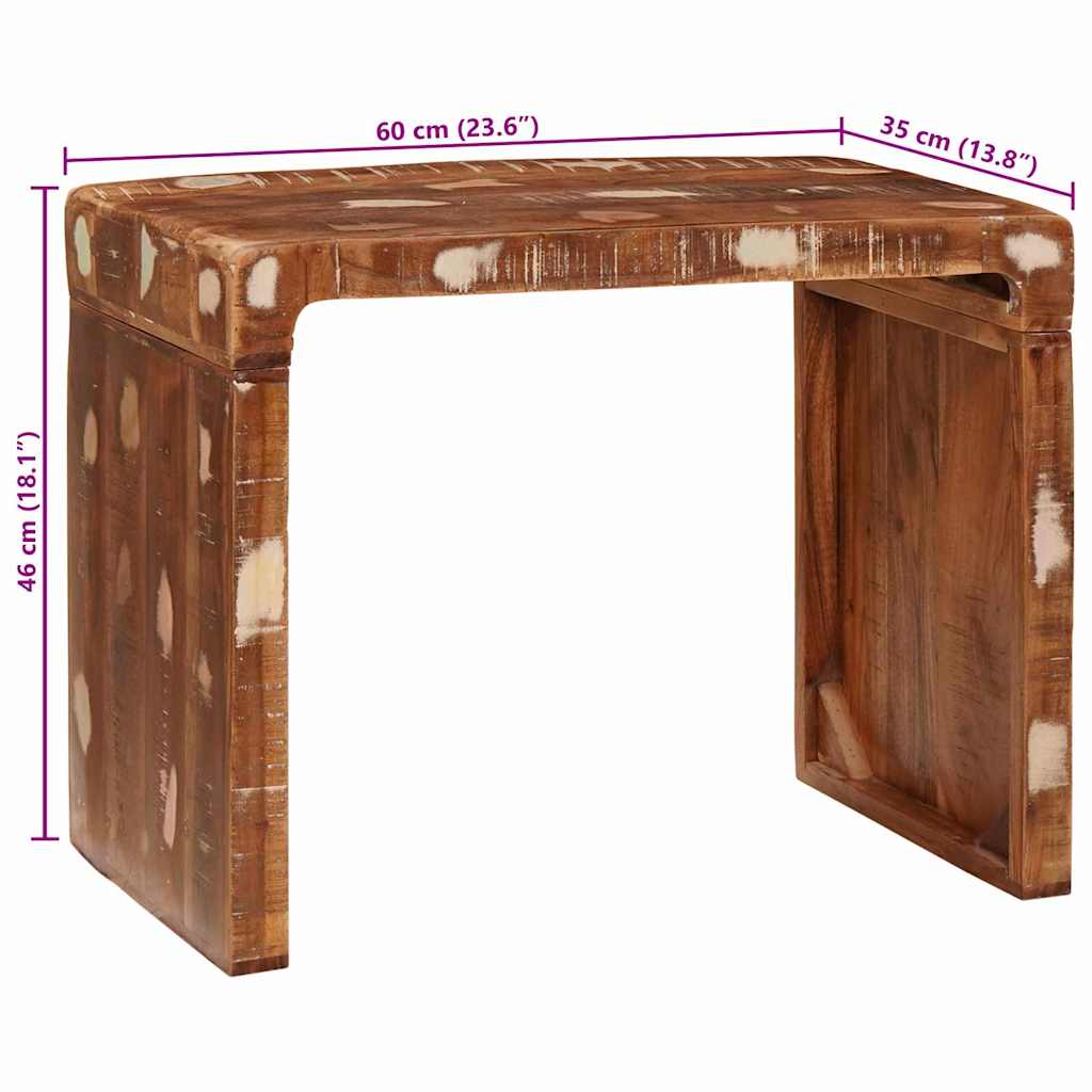 Beistelltisch Braun 60 x 35 x 46 cm Massivholz Mango