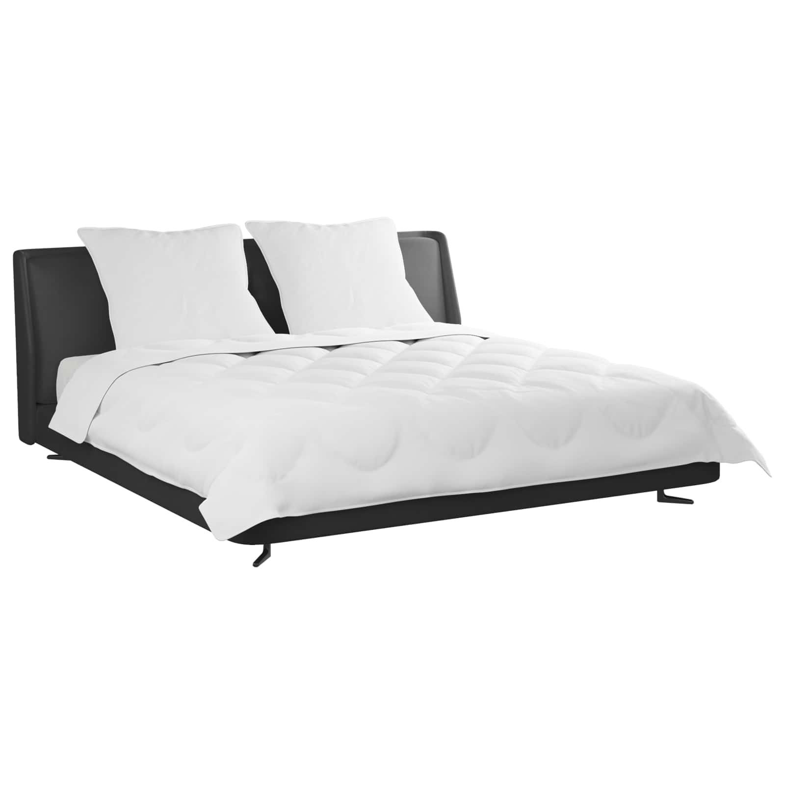 Bettdecke mit Kissen 3 pcs Weiß Mikrofaser