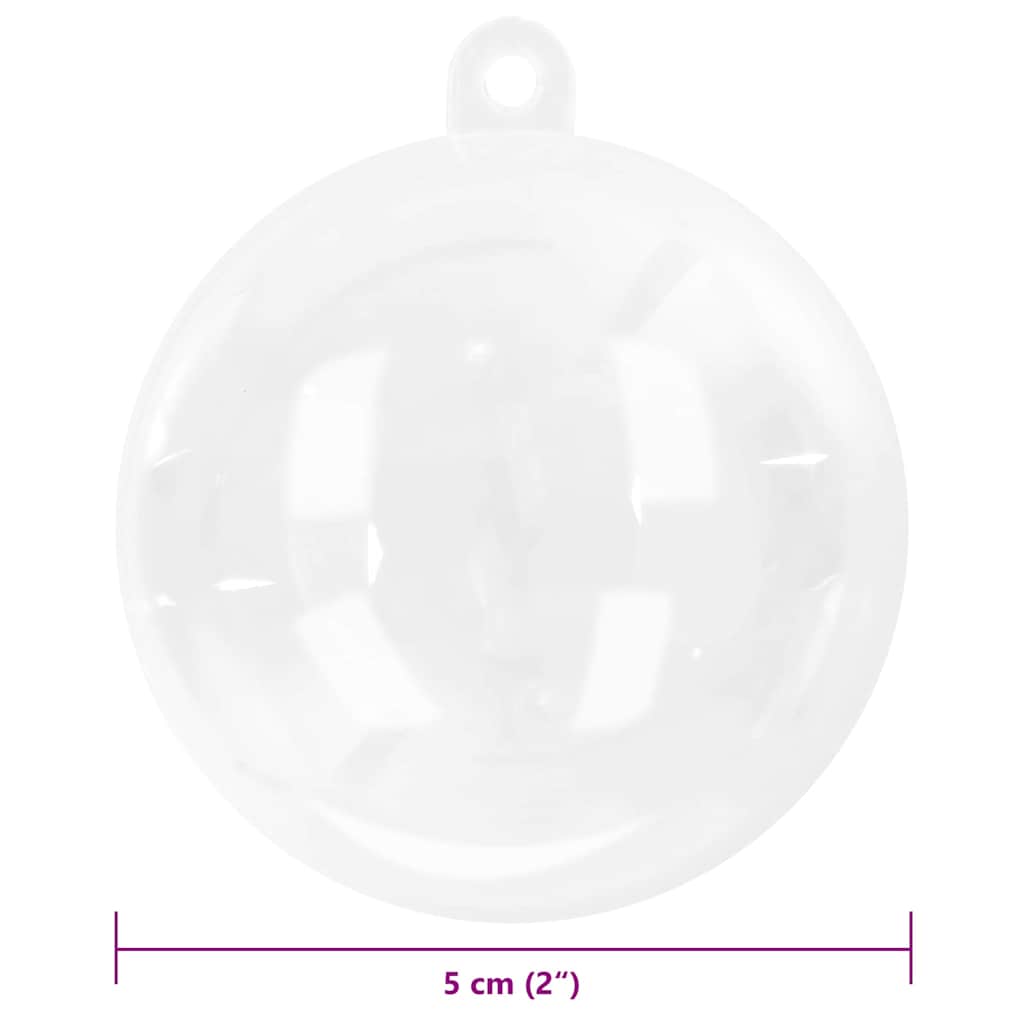 Weihnachtskugel-Set 50 pcs Transparent Ø 5 cm Kunststoff