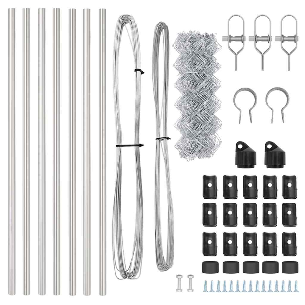 Outdoor Kettenglied-Zaun Erdfixierung 10 x 0,4 m Grün Netz