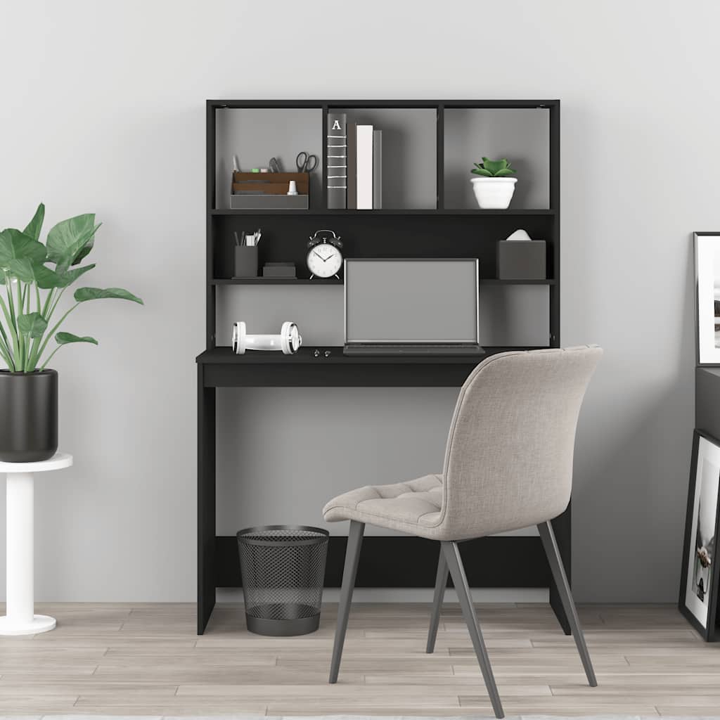 Schreibtisch mit Regal Weiß 102x45x148 cm Holzwerkstoff
