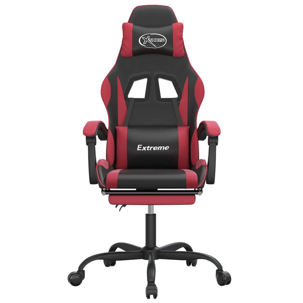 Gaming-Stuhl Drehbar Schwarz und Grün Kunstleder