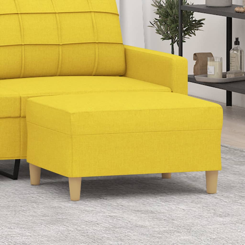 Fußhocker Hellgrau 60x50x41 cm Stoff