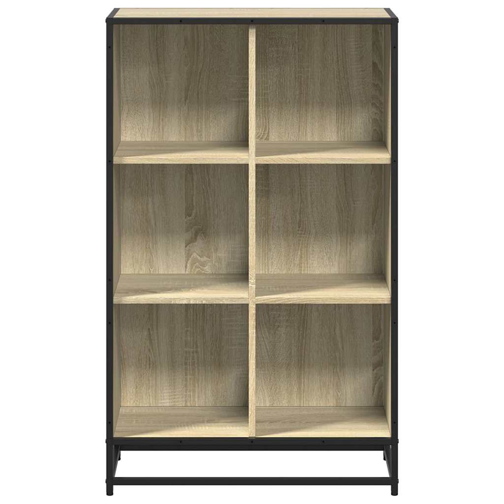 Bücherregal Schwarz 97,5x33x107,5 cm Holzwerkstoff und Metall