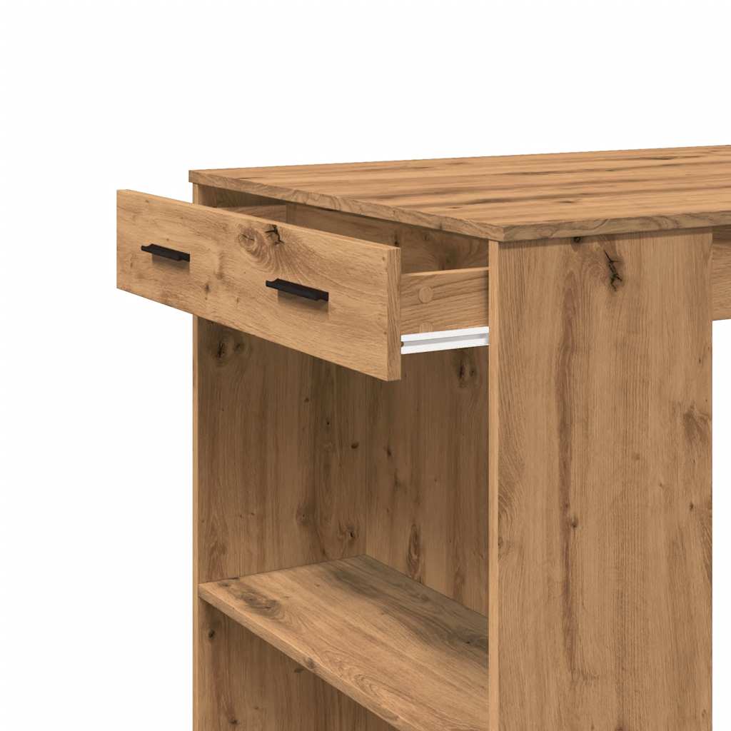 Bartisch Weiß 102x70x103,5 cm Holzwerkstoff