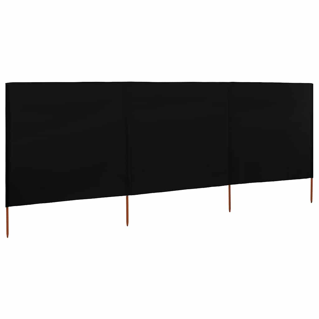 3-teiliges Windschutzgewebe 400 x 120 cm Weiß