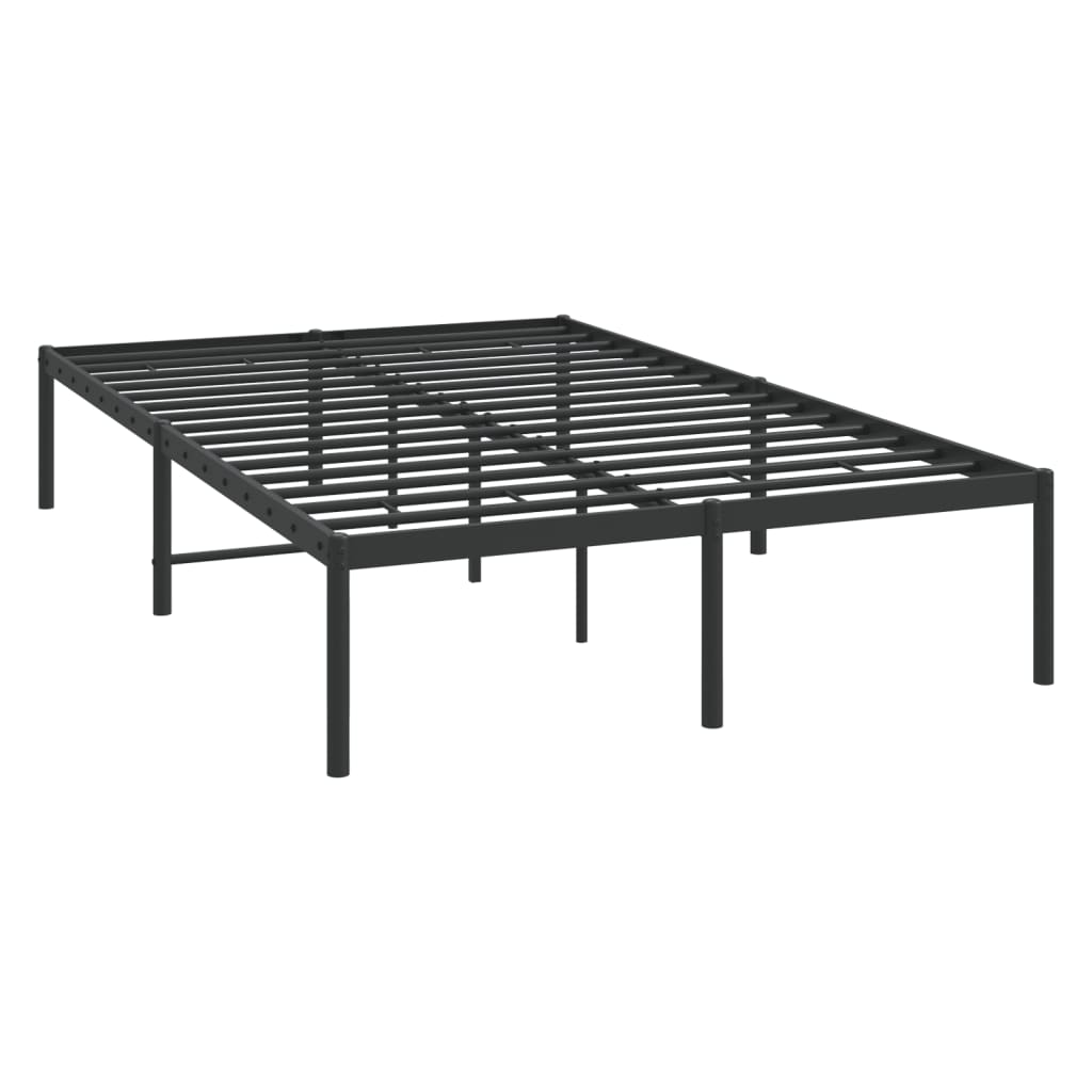 Bettgestell Metall Schwarz 75x190 cm