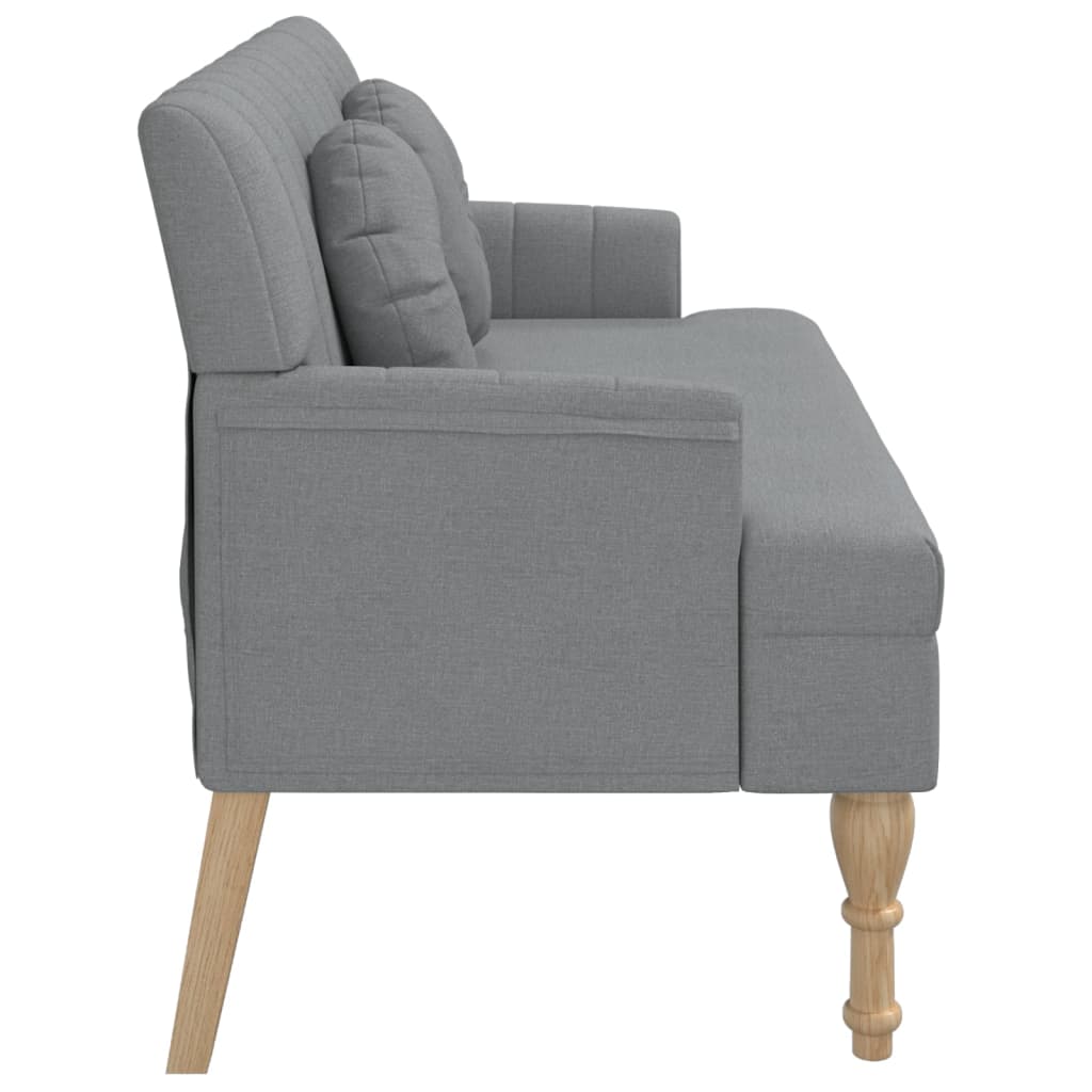 Sitzbank mit Kissen Dunkelgrau 113x64,5x75,5 cm Stoff