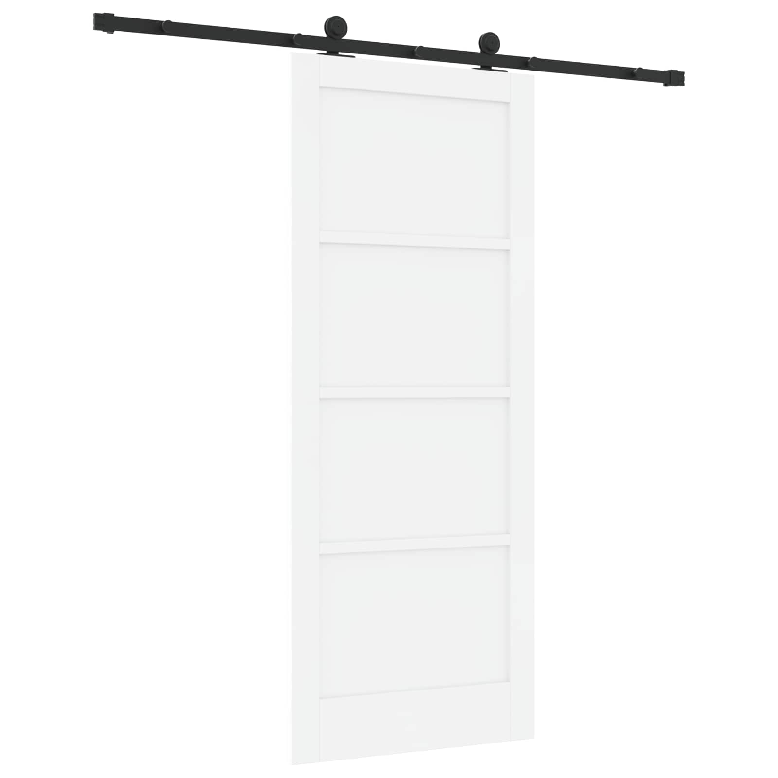 Schiebetür Natürlich und Schwarz 61 x 198,5 cm