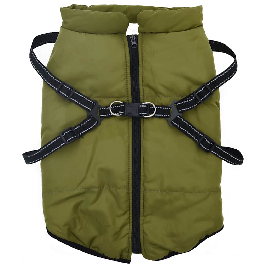 Hundemantel mit Geschirr Wasserdicht Reflektierend Lila L48