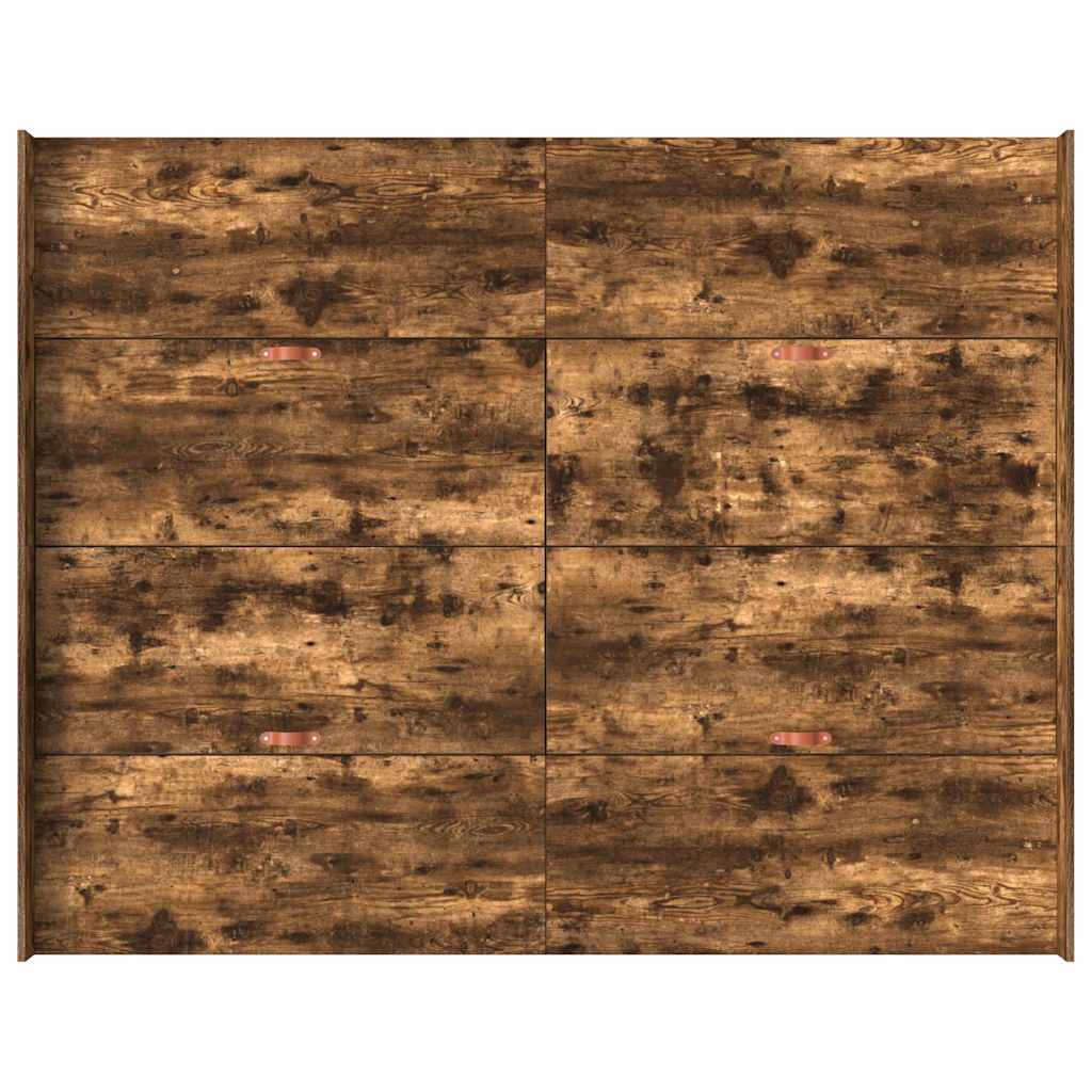 Aufbewahrungsbettgestell Weiß 200 x 200 cm Holzwerkstoff