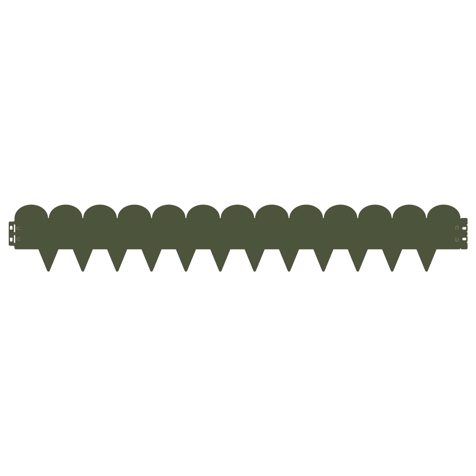 Raseneinfassung 10 pcs 103 x 15 cm Stahl Schwarz