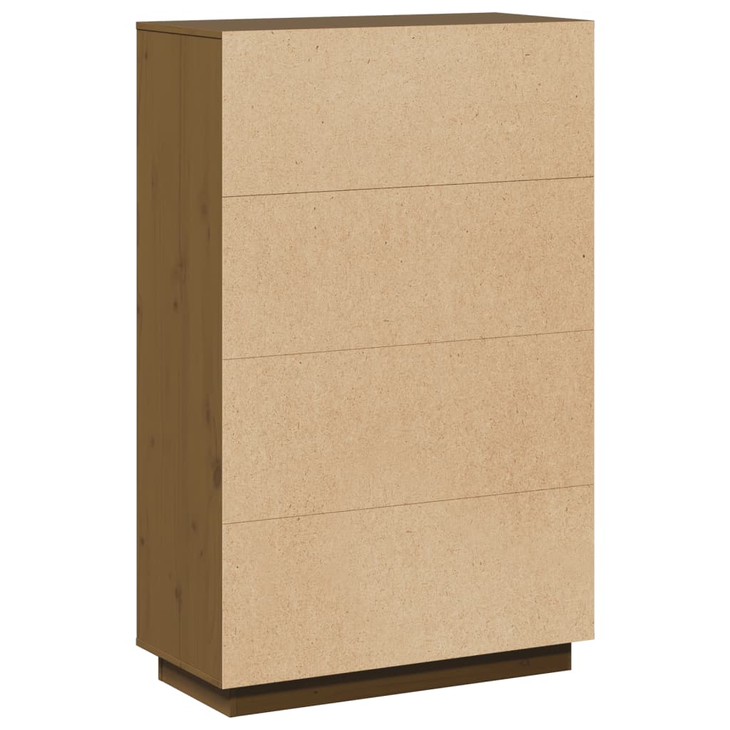 Highboard 74x35x117 cm Massivholz Kiefer