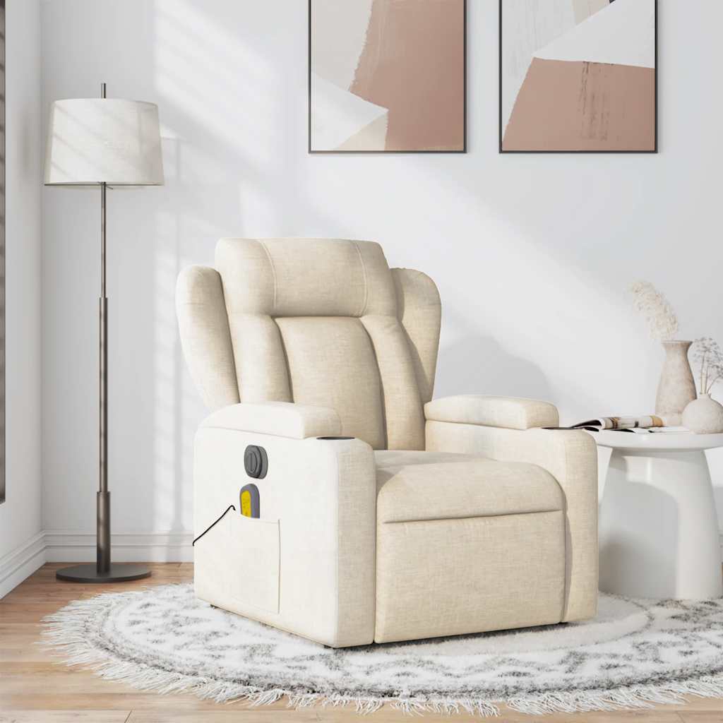 Relaxsessel Elektrisch Hellgrau Stoff