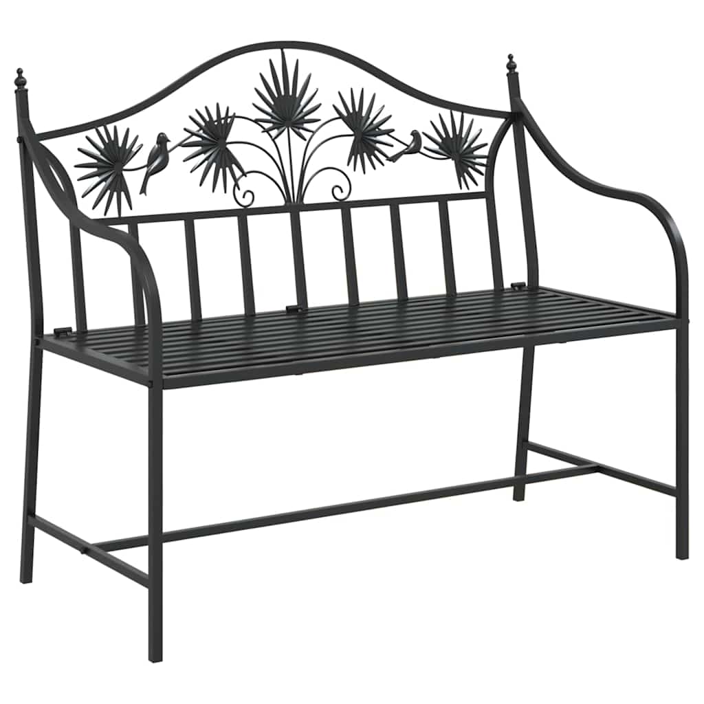 Gartenbank Antik Weiß 104 x 52,5 x 89 cm Stahl